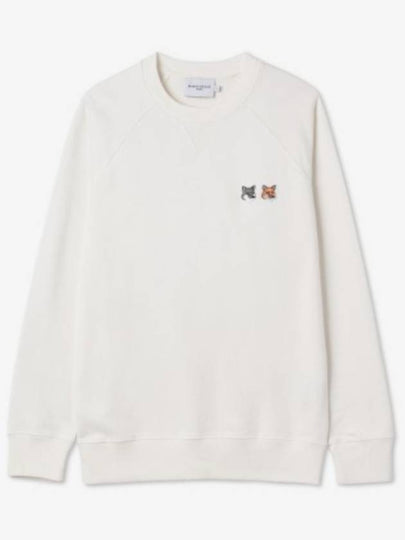 Double Fox Head Patch Classic Sweatshirt Ecru - MAISON KITSUNE - BALAAN 2