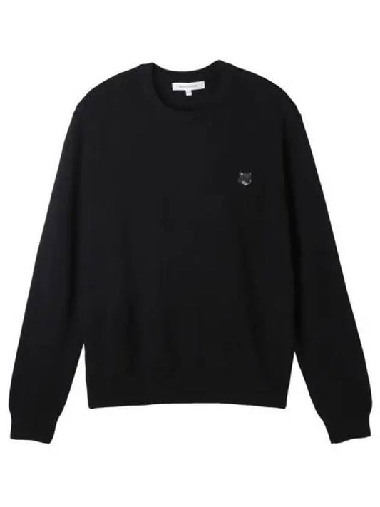 Bold Fox Head Wool Knit Top Black - MAISON KITSUNE - BALAAN 2