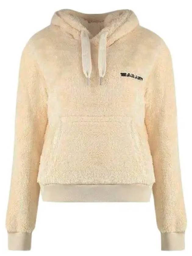 Maeva Embroidered Logo Hoodie Top Beige - ISABEL MARANT ETOILE - BALAAN 4