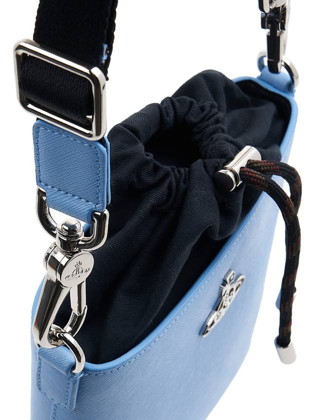 Saffiano Drawstring Cross Bag Blue - VIVIENNE WESTWOOD - BALAAN 8