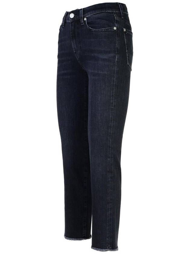 7 For All Mankind 'Straight Crop' Black Cotton Jeans - 7 FOR ALL MANKIND - BALAAN 2