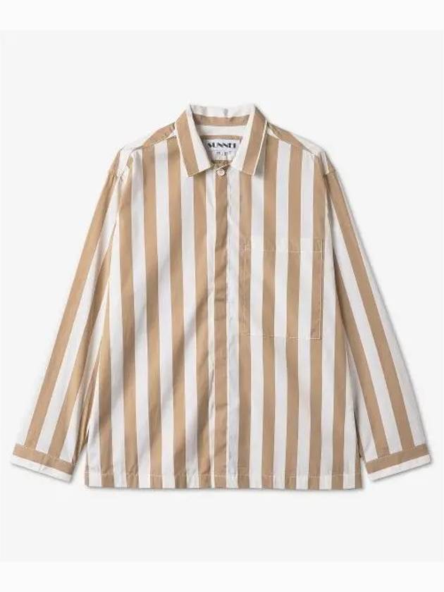 Striped Shirt White Beige CRTWXSHR009POP003T391 - SUNNEI - BALAAN 1