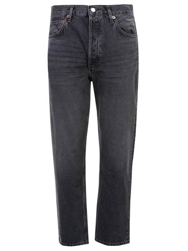 Tapered High-Rise Crop Jeans Black - AGOLDE - BALAAN 3