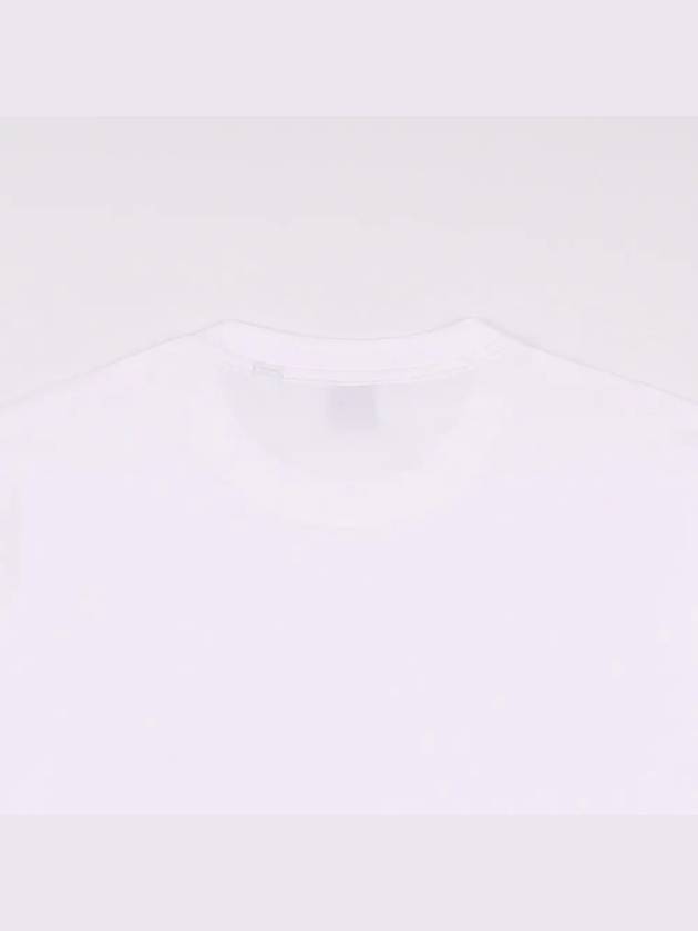 Check round neck cotton short sleeve t-shirt white - BURBERRY - BALAAN 5