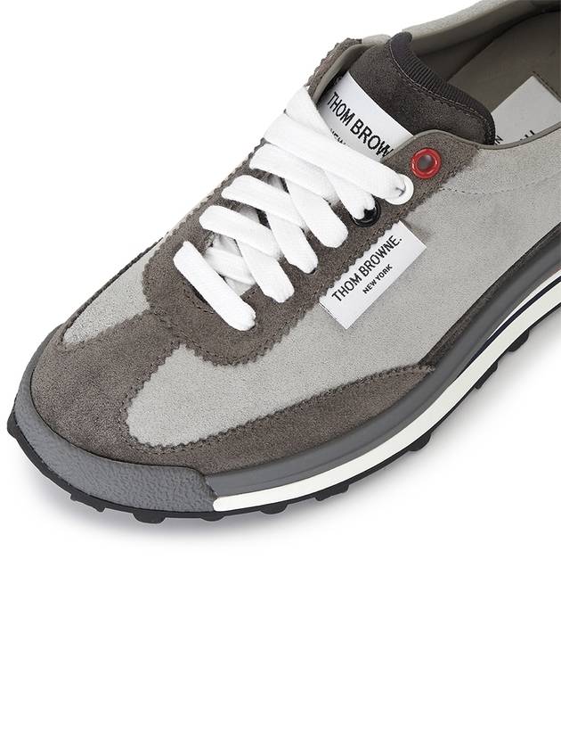 Suede Tech Runner Low Top Sneakers Grey - THOM BROWNE - BALAAN 8