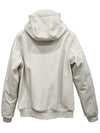 Logo Patch Asymmetric Zip-Up Hoodie Light Grey - CP COMPANY - BALAAN 3