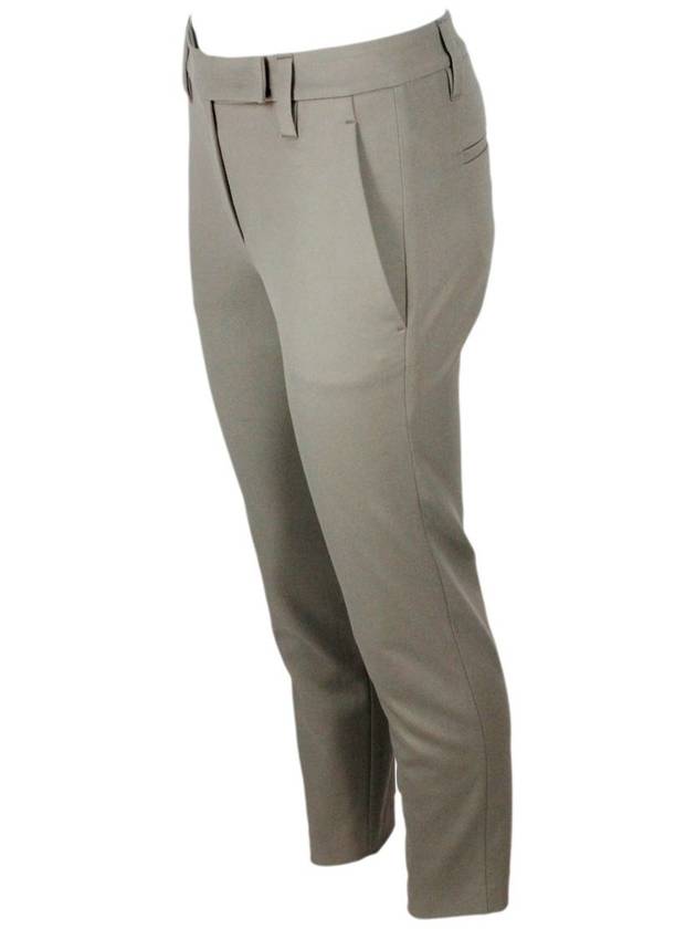 stretch cotton cover slim fit pants - BRUNELLO CUCINELLI - BALAAN 3