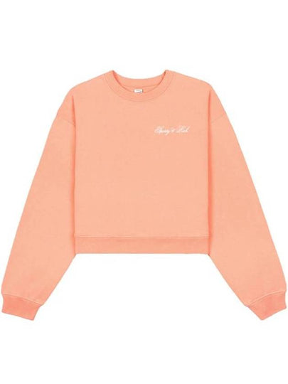 Logo Print Cotton Long Sleeve T-Shirt Peach - SPORTY & RICH - BALAAN 2