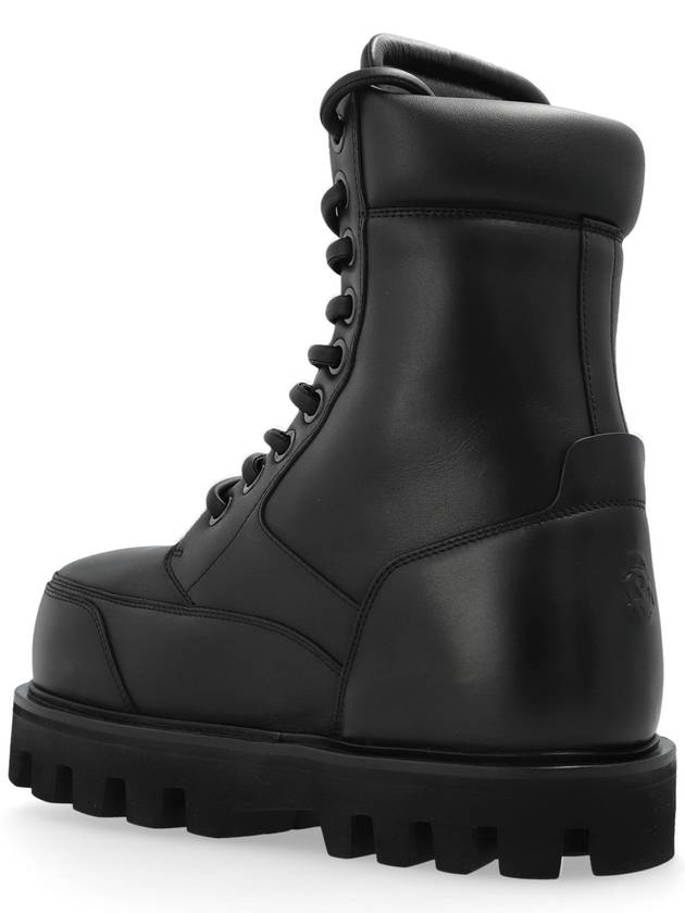 Alexander McQueen Leather Wedge Ankle Boots, Men's, Black - ALEXANDER MCQUEEN - BALAAN 5