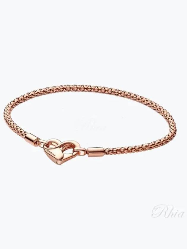 Moments Studded Chain Bracelet Rose Gold - PANDORA - BALAAN 2