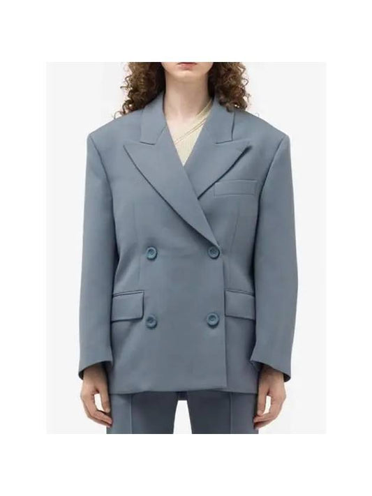 Acne Studios Double Breasted Suit Jacket AH0247 DUSTY BLUE - ACNE STUDIOS - BALAAN 2