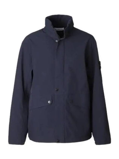 Logo Light Soft Shell Jacket Navy - STONE ISLAND - BALAAN 2