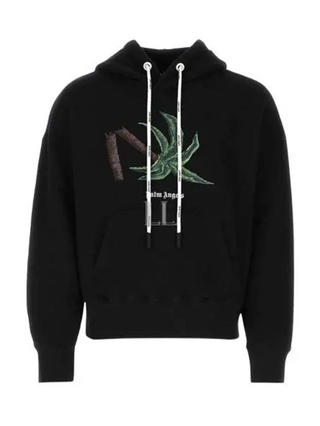 Broken Palm Drawstring Hoodie Black - PALM ANGELS - BALAAN 2