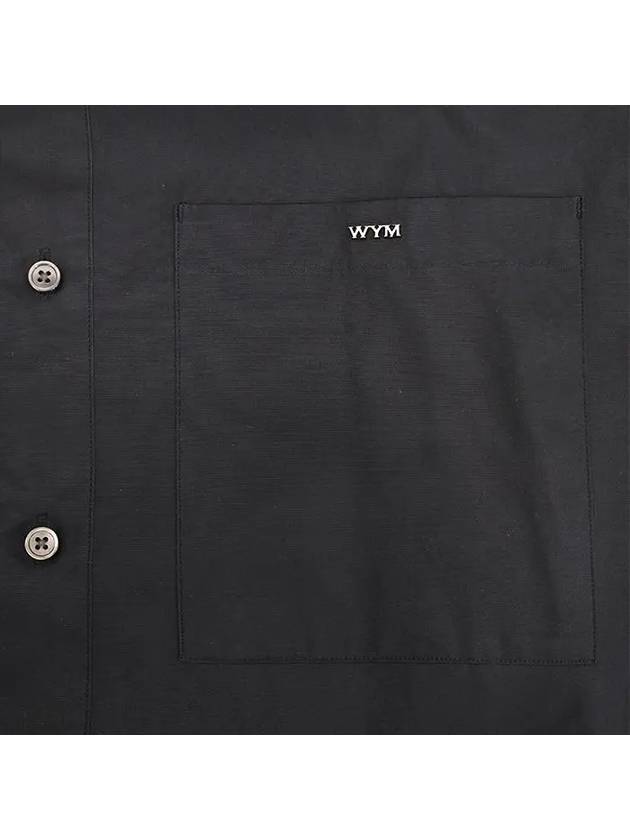 Back Logo Cotton Long Sleeve Shirt Black - WOOYOUNGMI - BALAAN 10