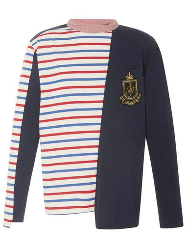 J.W AndersonStriped And Embroidered Jersey T-Shirt - JW ANDERSON - BALAAN 1