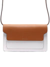 Color Block Saffiano Trunk Cross Bag Brown - MARNI - BALAAN 2