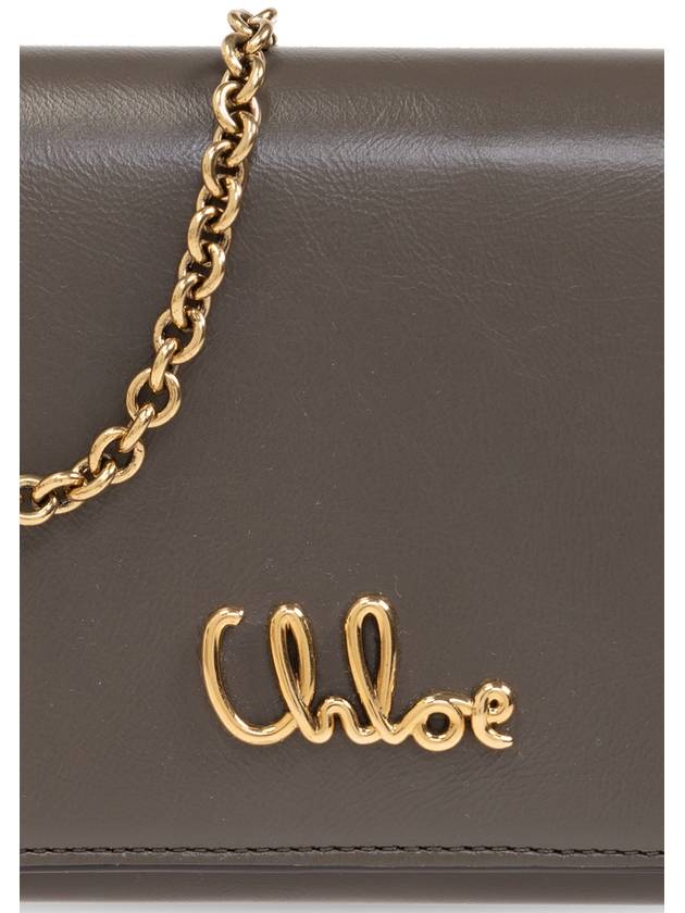 Chloé Wallet On Chain Iconic, Women's, Grey - CHLOE - BALAAN 6