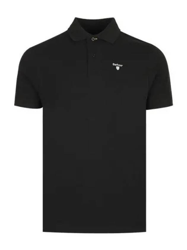 Men's Embroidered Logo Sports Polo Shirt Black - BARBOUR - BALAAN 2