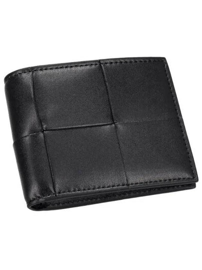 Men's Intrecciato Half Wallet Black - BOTTEGA VENETA - BALAAN 2