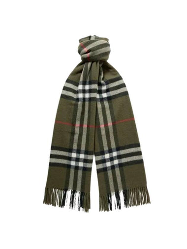 Check Wide Cashmere Scarf Loch - BURBERRY - BALAAN 1