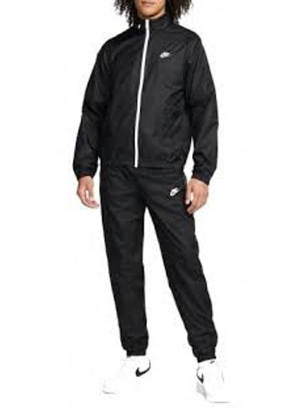 Club Lined Woven Tracksuit Black - NIKE - BALAAN 4