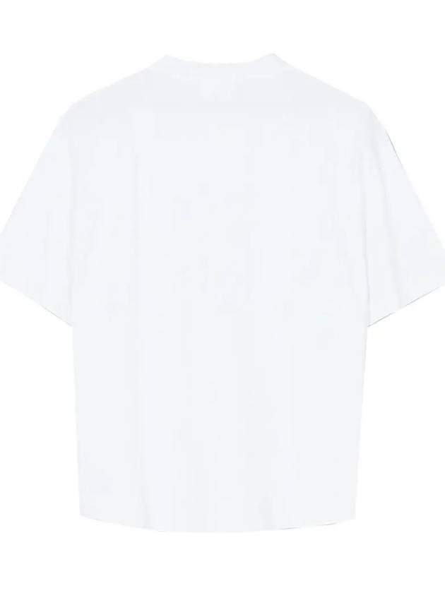 Men's Logo Label Patch Short Sleeve T-Shirt White - AMI - BALAAN 4