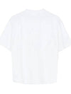 Men's Logo Label Patch Short Sleeve T-Shirt White - AMI - BALAAN 4