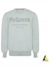 Men's Logo Graffiti Sweatshirt Dove Grey - ALEXANDER MCQUEEN - BALAAN 2