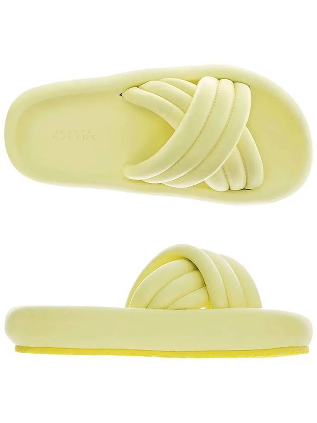 Niloo Crossover Strap Platform Slippers Yellow - ISABEL MARANT - BALAAN 3