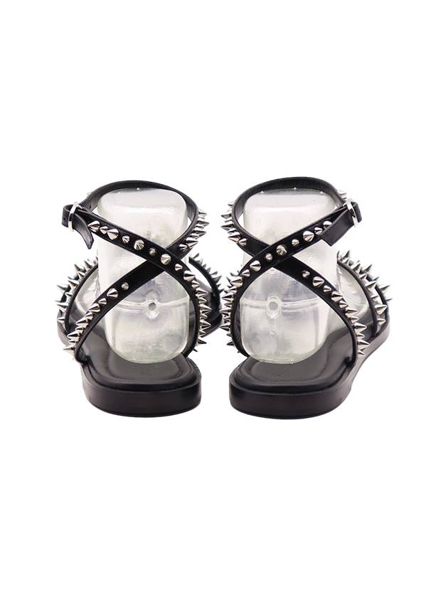 Silver Stud Strap Sandals Black - ALEXANDER MCQUEEN - BALAAN 5