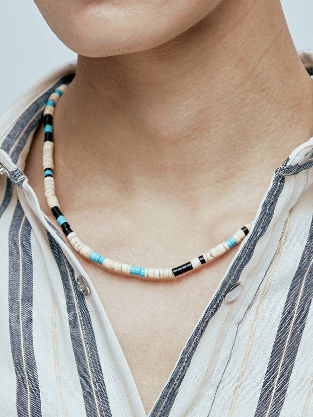 Native American Shell Turquoise Bead Necklace - KND - BALAAN 3