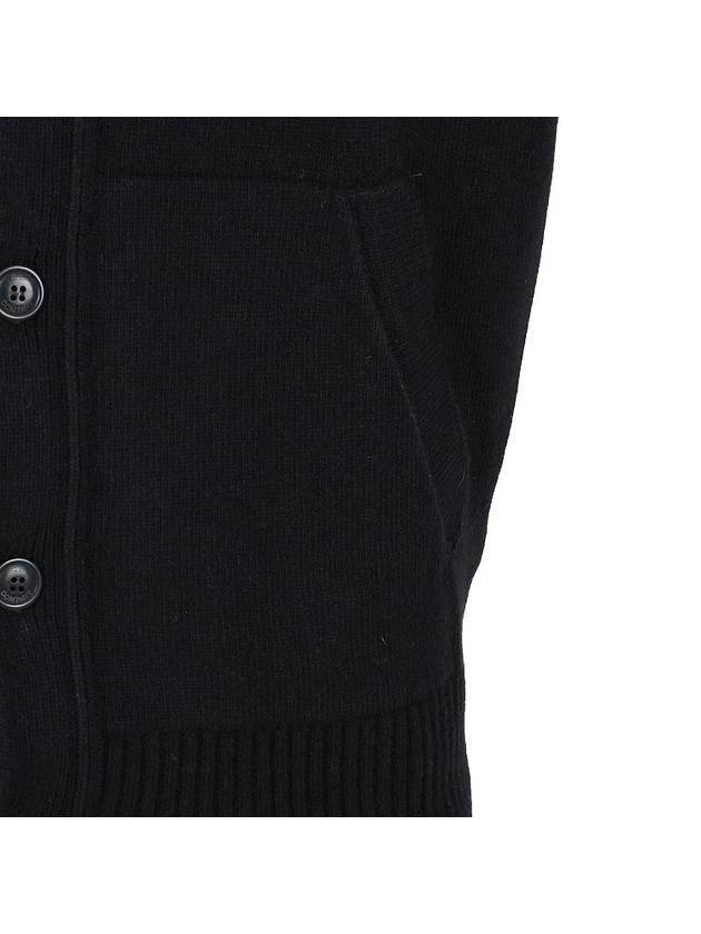 Men's Lens Wappen Lambswool Cardigan Black - CP COMPANY - BALAAN 9