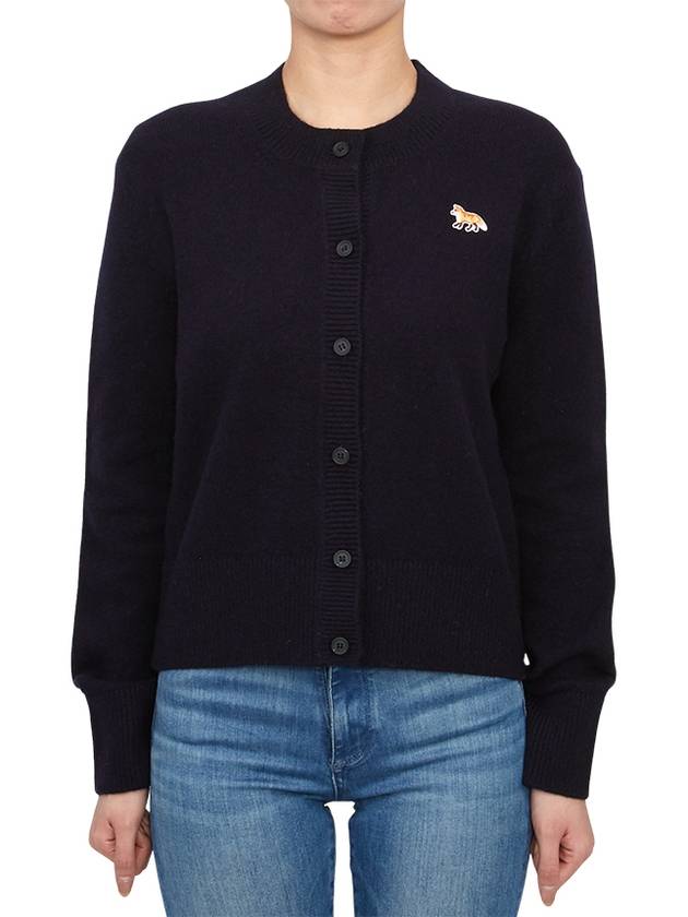 Baby Fox Patch Wool Cardigan Navy - MAISON KITSUNE - BALAAN 2