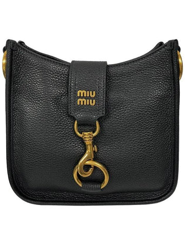 Gold Logo Snap Hook Cross Bag 5BC122 2F57 F0002 - MIU MIU - BALAAN 1