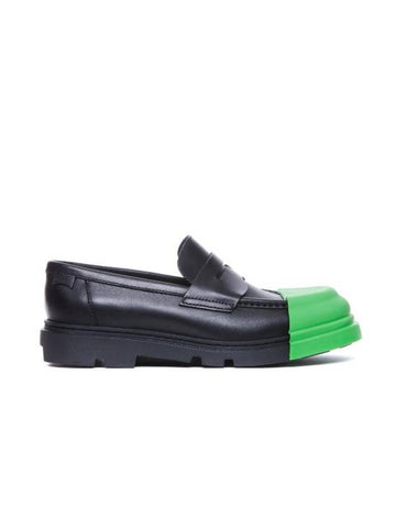 Junction Contrast Toe Cap Loafer Black Green - CAMPER - BALAAN 1