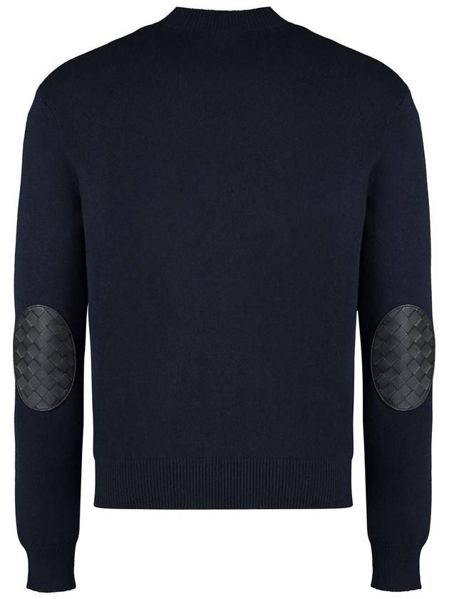 Crew Neck Cashmere Knit Top Navy - BOTTEGA VENETA - BALAAN 3