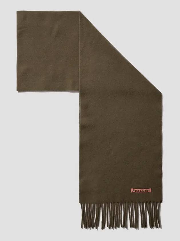 Wool Fringe Muffler Khaki Green - ACNE STUDIOS - BALAAN 2