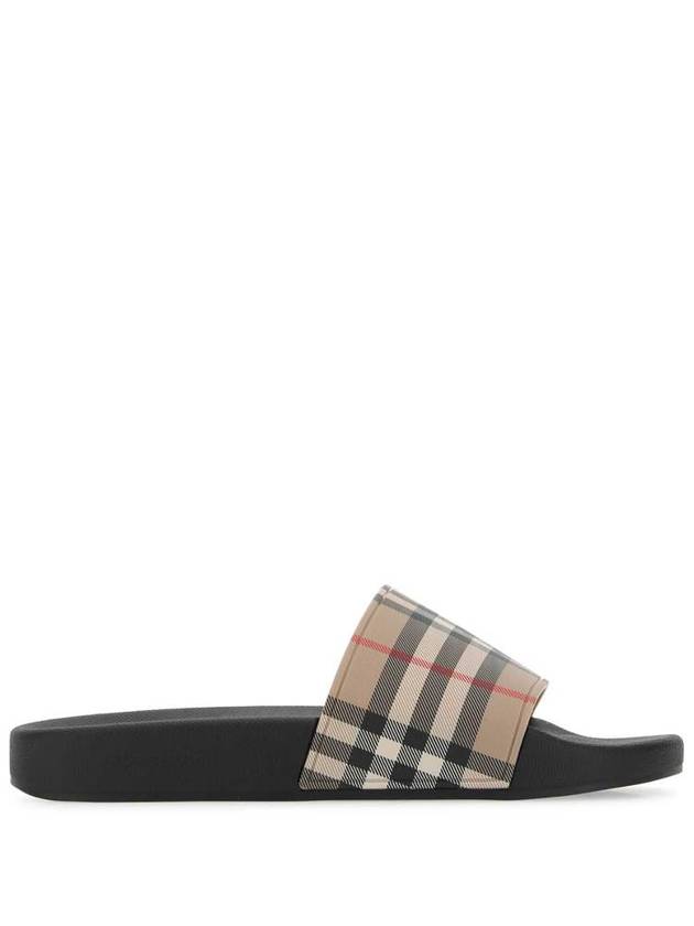 Check Furley Slippers Beige - BURBERRY - BALAAN 2