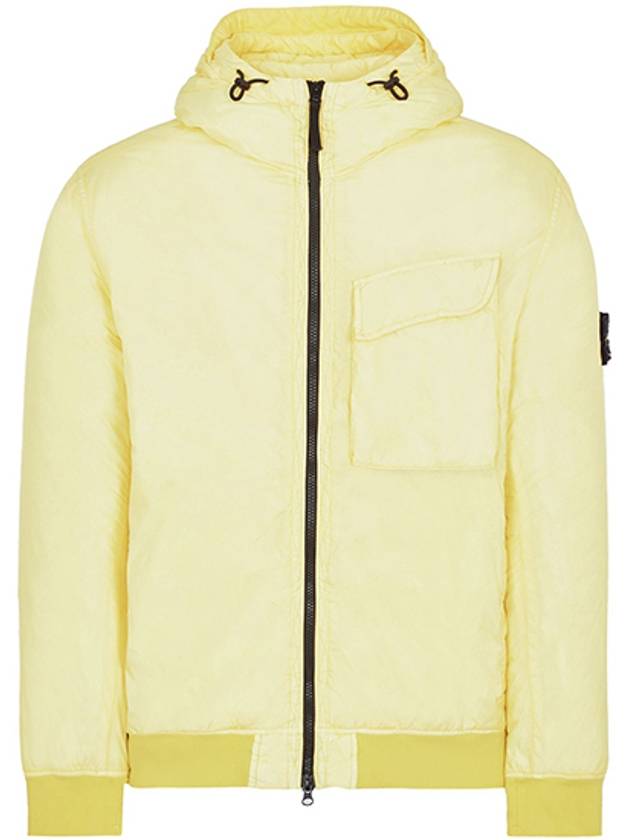 Wappen Patch Nylon Crinklips Hooded Jacket Yellow - STONE ISLAND - BALAAN 2