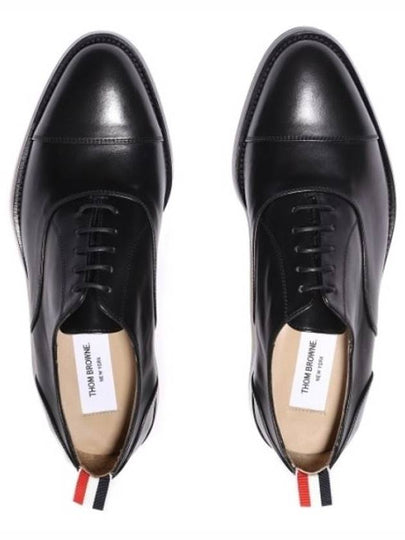 Vitello Caprether Cap Toe Oxford Black - THOM BROWNE - BALAAN 2