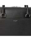 Logo Leather Brief Case Black - SAINT LAURENT - BALAAN 9