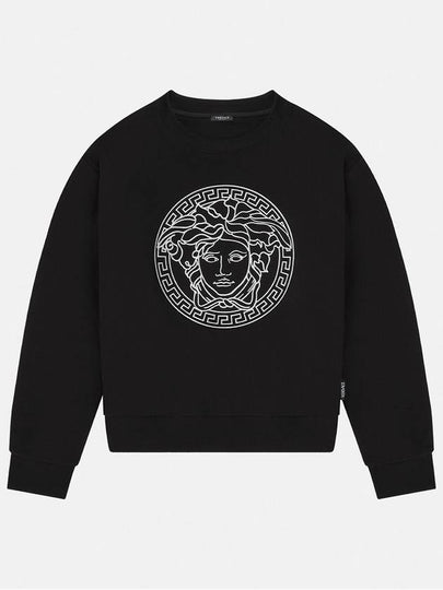 Glitter Medusa Logo Crew Neck Sweatshirt Black - VERSACE - BALAAN 2