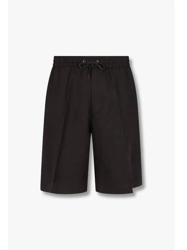 Drawstring banding linen shorts black - PAUL SMITH - BALAAN 1