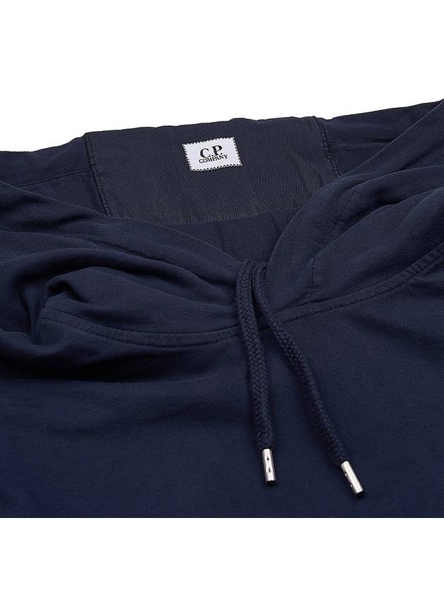 Men's Lens Wappen Fleece Hoodie Navy - CP COMPANY - BALAAN 5