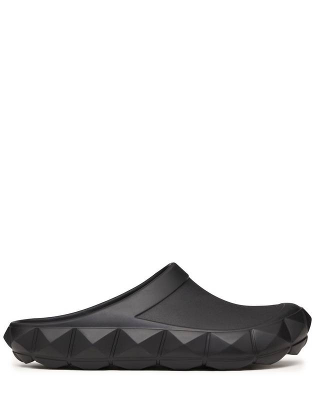 Roma Stud Turtle Rubber Clog Mule Black - VALENTINO - BALAAN 7