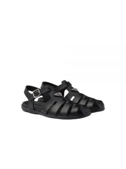 Triangle Logo Fisherman Rubber Sandals Black - PRADA - BALAAN 2