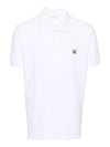 Fox Head Patch Cotton Polo Shirt White - MAISON KITSUNE - BALAAN 2