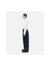 Elasticated Tech Nylon Wide Pants Navy - BOTTEGA VENETA - BALAAN 5