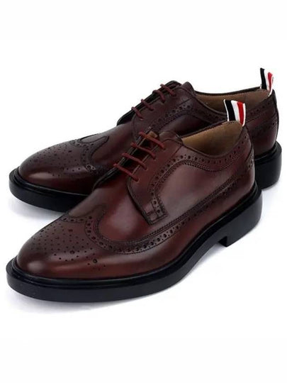 Long Wing Round Toe Leather Brogues Brown - THOM BROWNE - BALAAN 2