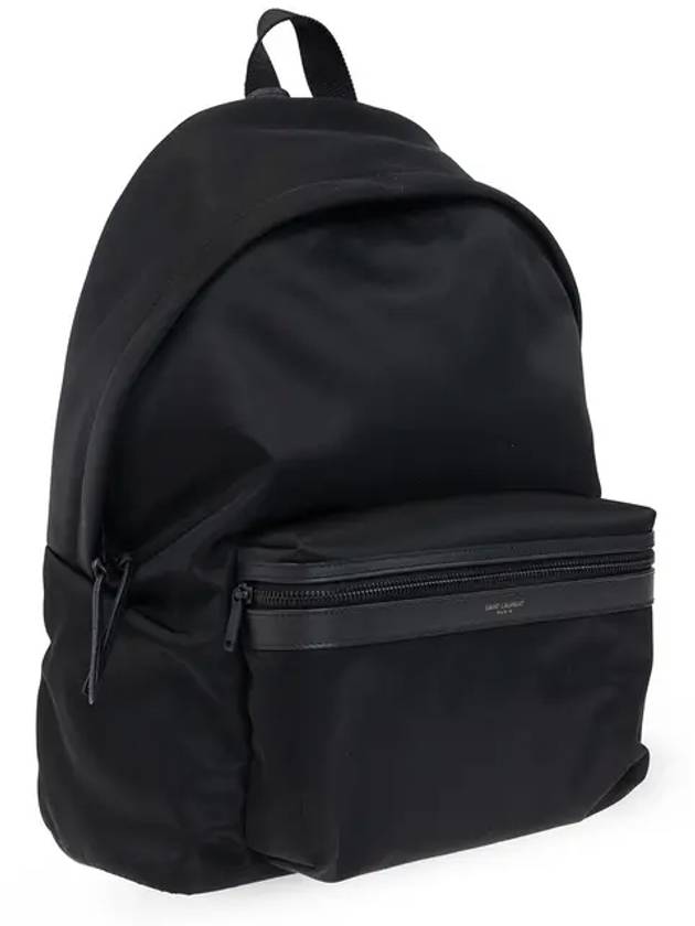 City Leather Trim Backpack Black - SAINT LAURENT - BALAAN 5